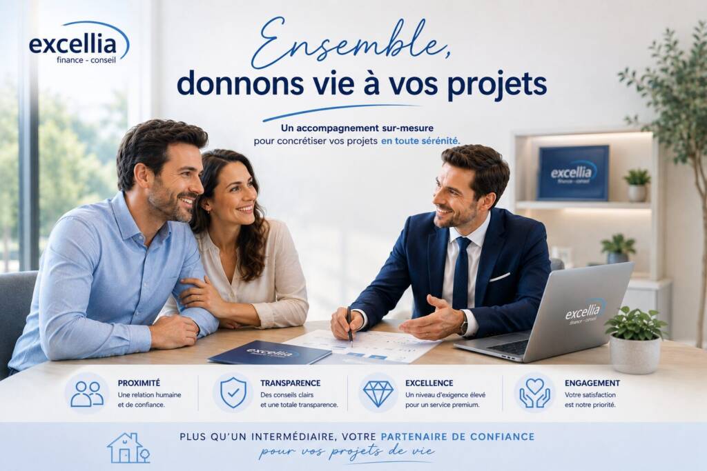 Conseiller Excellai Finance explique à un couple pourquoi faire appel à un courtier